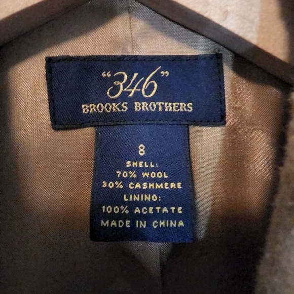 EUC Brooks Brothers Double Breasted Cashmere Pea Driver Pocketed Coat - Picture 8 of 12